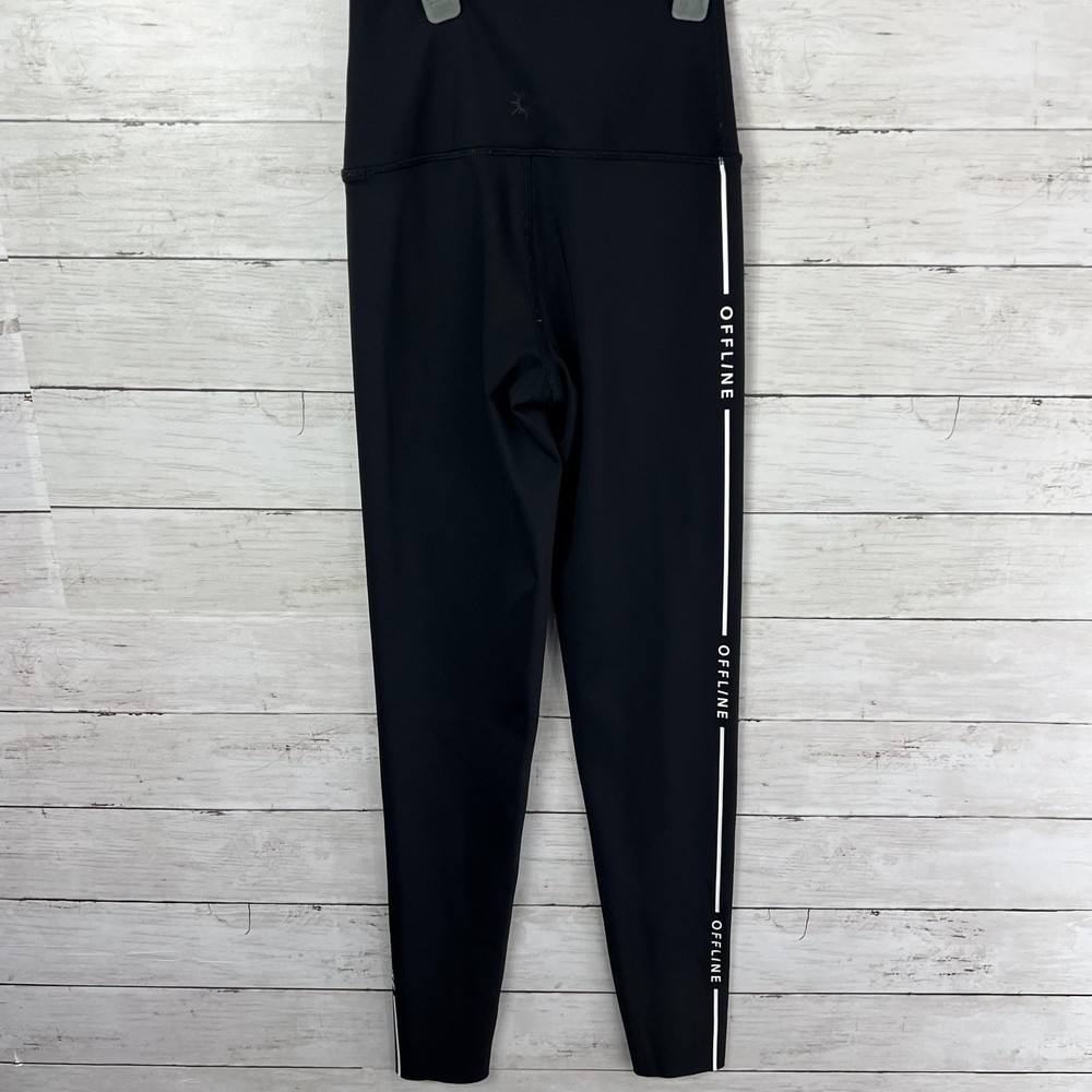 offline aerie Black Logo Goals 7/8 Hi-Rise Leggings - Picture 2 of 5